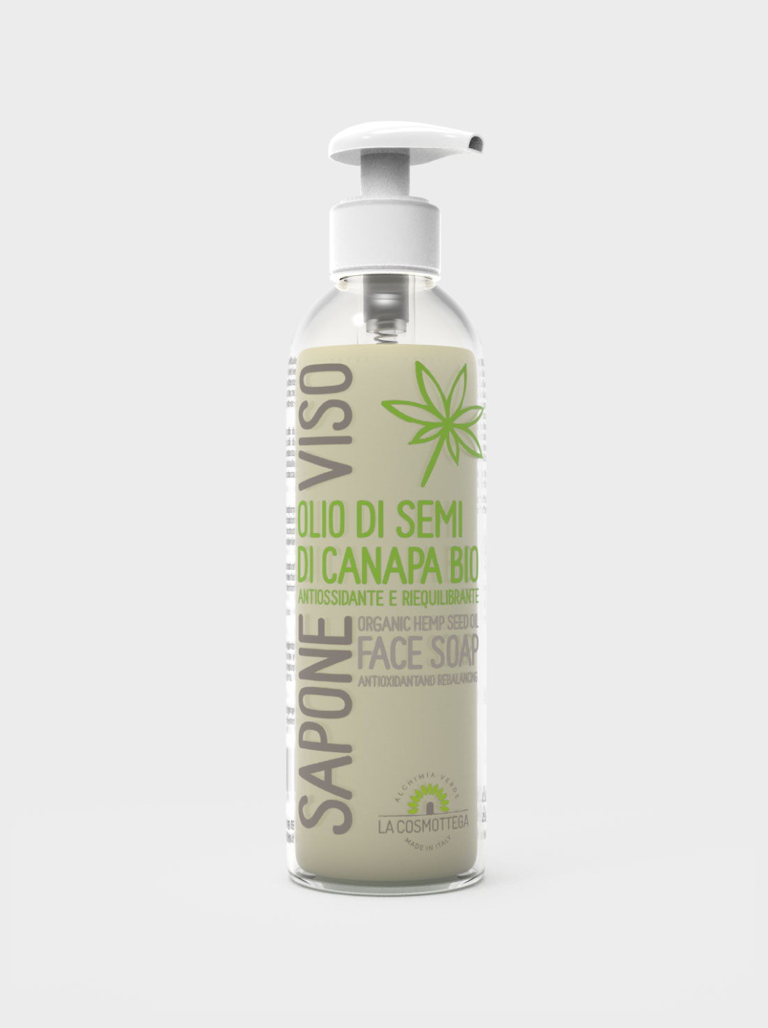 sapone viso olio di semi di canapa bio