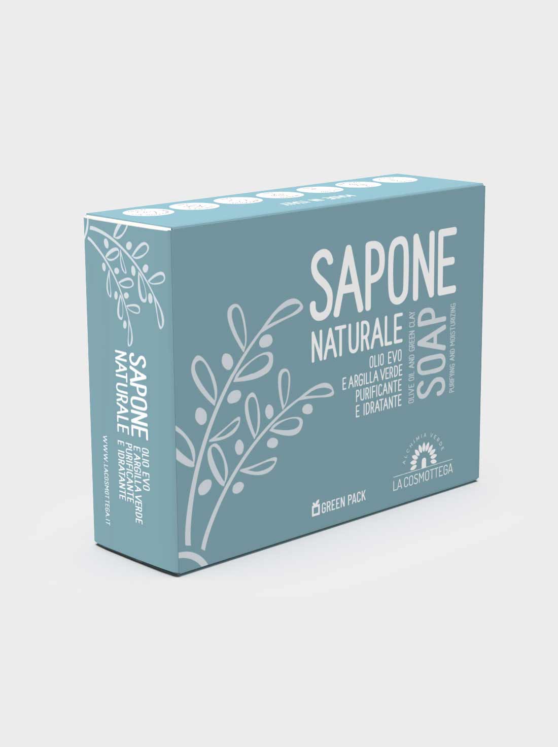 La-Cosmottega_Sapone-naturale-Olio-Evo-e-Argilla-Verde. l sapone solido Evo e Argilla Verde fa parte della collezione dei saponi naturali de La Cosmottega, specifico per il viso e adatto anche per il corpo. Grazie alle sue proprietà assorbenti e cicatrizzanti è adatto per pulire a fondo la pelle svolgendo un’azione protettiva e purificante.