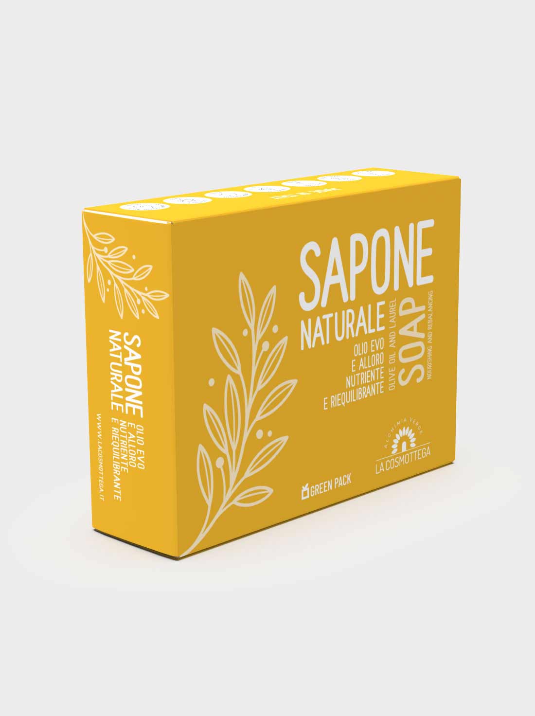 La-Cosmottega_Sapone-naturale-Olio-evo-e-Alloro. Il Sapone solido Evo e Alloro fa parte della collezione dei saponi naturali de La Cosmottega, specifico per il viso e adatto anche per il corpo. Grazie alle sue proprietà idratanti e il suo speciale focus sulla purificazione della pelle è adatto per trattare la pelle con impurità.