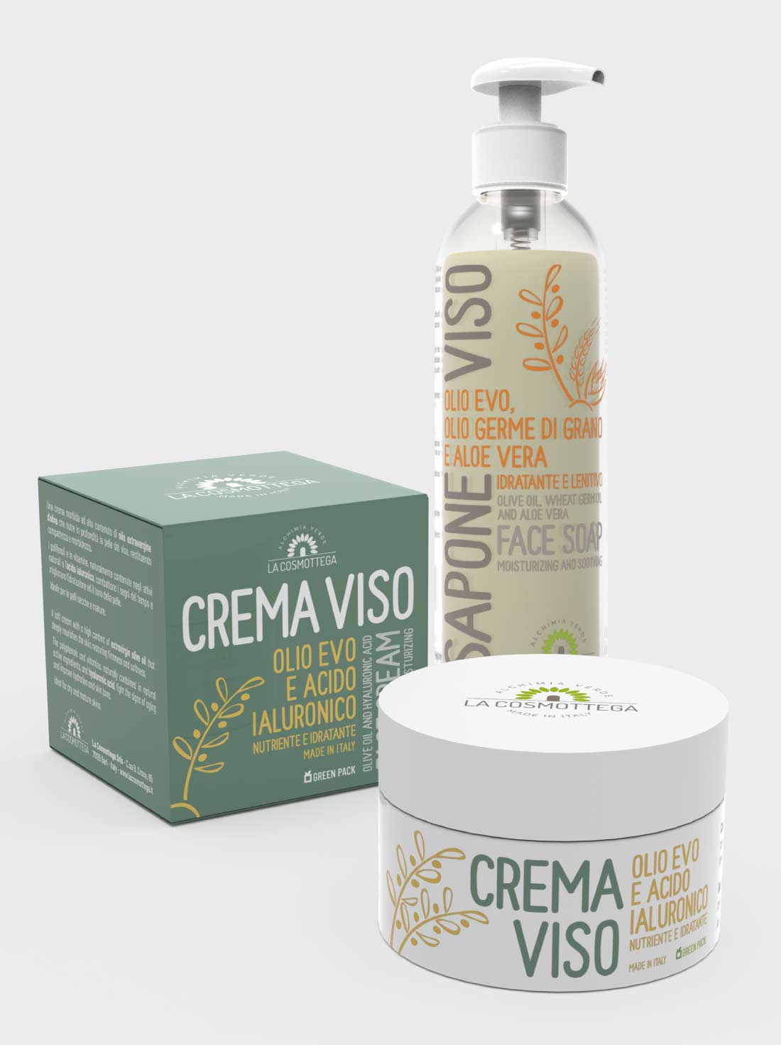 La-Cosmottega-promo-3-Sapone-Viso-Olio-evo-germe-di-grano-aloe-vera_CREMA-VISO-olio-evo-acido-ialuronico